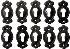 img 3 attached to 🔑 Nesha Small Keyhole Escutcheon Covers Iron Finish: 10-Pack for Added Security and Aesthetic Appeal