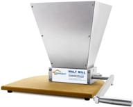 🍺 ferroday stainless steel malt crusher - heavy duty malt mill for homebrew grain crushing - adjustable barley grinder - low speed drill compatible - manual stainless steel mill - medium size logo