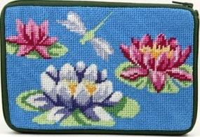 img 2 attached to Косметический кошелек Waterlily Needlepoint Kit