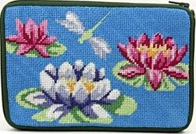 img 1 attached to Cosmetic Purse Waterlily Needlepoint Kit