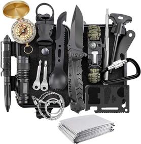 img 4 attached to 🎁 Christmas Gifts for Men: Survival Gear Kits 17-in-1 - SOS Earthquake Aid Equipment, Professional Emergency Tactical First Aid Supplies, Cool Gadget Birthday Present for Dad, Husband