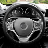 🚗 fh group fh3001black silicone snake pattern steering wheel cover with massaging grip - perfect fit for most cars, trucks, suvs, and vans (black color) logo