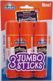 img 1 attached to 📚 Jumbo Disappearing Purple School Glue Stick, 1.4 oz - 6 Sticks Total (3 Packs of 2 Sticks)