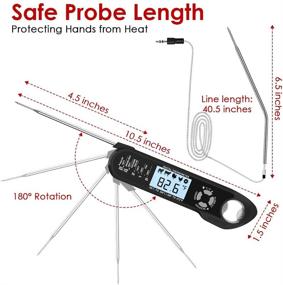 img 1 attached to Thermometer Digital Backlight Calibration Waterproof Kitchen & Dining for Kitchen Utensils & Gadgets