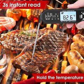 img 3 attached to Thermometer Digital Backlight Calibration Waterproof Kitchen & Dining for Kitchen Utensils & Gadgets