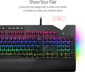 img 2 attached to ASUS ROG Strix Flare Mechanical Gaming Keyboard - Cherry MX Blue Switches - Aura Sync & SDK - Customizable Badge - USB Pass-Through - Media Controls