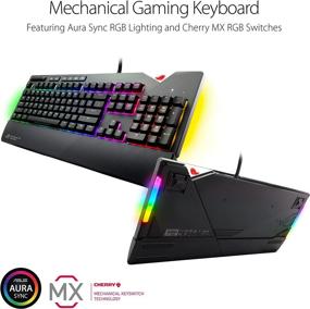 img 3 attached to ASUS ROG Strix Flare Mechanical Gaming Keyboard - Cherry MX Blue Switches - Aura Sync & SDK - Customizable Badge - USB Pass-Through - Media Controls