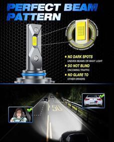img 2 attached to Fahren Forenner LED Headlight Bulbs, 9006/HB4 Conversion Kit, 12000 Lumens, 400% Brighter, 6500K Cool White, Halogen Replacement - Pack of 2