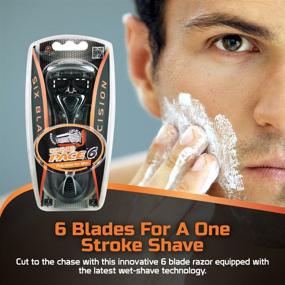 img 1 attached to 🪒 Dorco Pace 6 - Ultimate Shaving Experience with Six Blade Razor System - Value Pack (10 Pack + 1 Handle)