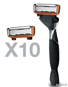 img 3 attached to 🪒 Dorco Pace 6 - Ultimate Shaving Experience with Six Blade Razor System - Value Pack (10 Pack + 1 Handle)