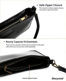 img 1 attached to Slocyclub Shoulder Classic Closure Crocodile Women's Handbags & Wallets and Shoulder Bags