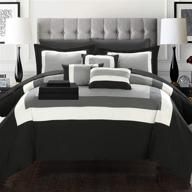 🖤 chic home duke comforter set: elegant queen size in classic black logo