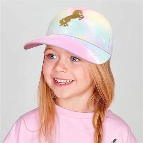 img 1 attached to 🦄 ACCSA Kids Trucker Hat: Girls Baseball Cap, Cute Unicorn Design, Adjustable Snapback, Ideal for Summer Sports, Travel, and Hiking