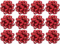 red metallic large decorative confetti bows by 🎁 the gift wrap company: chic & elegant gift wrapping accessories logo