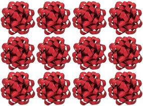 img 1 attached to Red Metallic Large Decorative Confetti Bows by 🎁 The Gift Wrap Company: Chic & Elegant Gift Wrapping Accessories