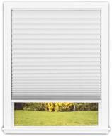 white easy lift trim-at-home cordless pleated light blocking 🪞 fabric shade (fits 19-36 inches windows), 36x64 inch - redi shade logo