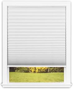 img 4 attached to White Easy Lift Trim-At-Home Cordless Pleated Light Blocking 🪞 Fabric Shade (Fits 19-36 inches Windows), 36x64 inch - Redi Shade