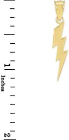 img 1 attached to High-quality 10k Yellow Gold Lightning Bolt Pendant with a Sleek Finish