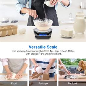 img 1 attached to 🥘 Nicewell Food Scale with Pastry Mat: Accurate Digital Kitchen Scale in Grams and Ounces, 6kg/13lbs Max Capacity, Premium Stainless Steel Platform and Large Backlit Display