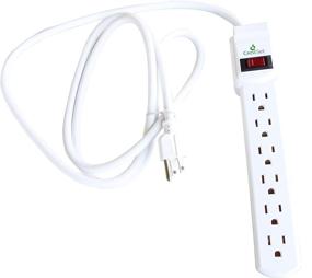 img 3 attached to 💡 CrestSet 6-Outlet Power Strip с защитой от скачков напряжения, 6-футовый удлинитель, идеально подходит для использования дома и в офисе, защита от перегрузок, размещение на столе или в розетке.