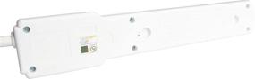 img 2 attached to 💡 CrestSet 6-Outlet Power Strip с защитой от скачков напряжения, 6-футовый удлинитель, идеально подходит для использования дома и в офисе, защита от перегрузок, размещение на столе или в розетке.