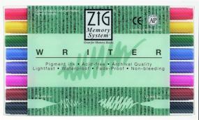 img 1 attached to 🖍️ Перьевые маркеры Zig Memory System Dual-Tip Writer, набор из 8 штук - Мультиколор