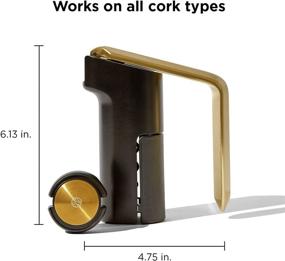 img 3 attached to 🍷 Effortless Wine Opening: RBT Vertical Lever Corkscrew Opener with Foil Cutter & Extra Spiral - Black