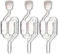 🍷 pack of 3 twin bubble airlocks for wine and beer making logo