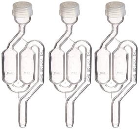 img 1 attached to 🍷 Pack of 3 Twin Bubble Airlocks for Wine and Beer Making