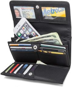 img 2 attached to 👛 Mundi File Master: Women's RFID Blocking Wallet Clutch Organizer with Change Pocket - Secure and Convenient Storage