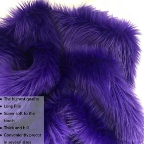 img 2 attached to 🎀 Bianna Creations Ultra Soft Deluxe Plush Shaggy Squares - Faux Fur Fabric for Craft, Sewing, Props, Costumes, Decoration (Purple, 12x12 Inches)