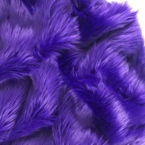 img 4 attached to 🎀 Bianna Creations Ultra Soft Deluxe Plush Shaggy Squares - Faux Fur Fabric for Craft, Sewing, Props, Costumes, Decoration (Purple, 12x12 Inches)