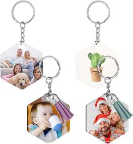 img 2 attached to Sublimation Keychain Colorful Double Sided Ornament