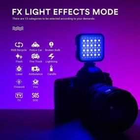 img 3 attached to Godox LiteMon LED6R RGB LED Video Light - Adjustable HSI/CCT, 36000 Color Options, Rechargeable Camera Light, CRI 95, 13 Light Effects, Dimmable Panel Lamp with Magnetic Attraction