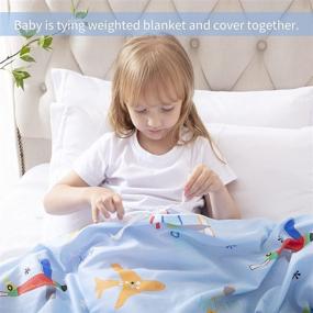 img 1 attached to 🛏️ Discover the Ultimate Comfort of Egyptian Breathable Hypoallergenic Weighted Blankets for Kids at Home Store