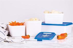 img 1 attached to Amuse- Stackable & Unbreakable Alaska Food Container Set: Commercial Grade & European-Built (3-Set, 67 oz.)