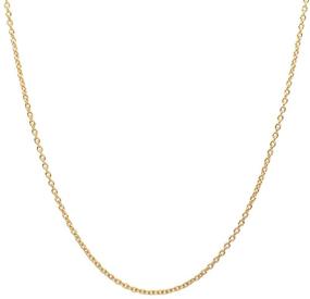 img 4 attached to Exquisite 10K Yellow Gold Rolo Link Chain Necklace, 2.0mm - Authentic Italian craftsmanship