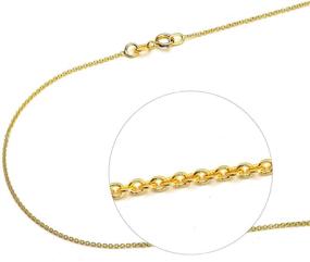 img 3 attached to Exquisite 10K Yellow Gold Rolo Link Chain Necklace, 2.0mm - Authentic Italian craftsmanship