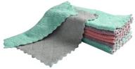 🧽 mixed color dyzedy eight pack double-sided microfiber cleaning towels - ideal for kitchen, cars, and multipurpose use, effectively removes grease and dust from surfaces logo