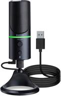 🎙️ high-performance usb microphone with noise cancelling, mute button, headphone jack, led ring - bietrun studio/podcast/streaming mic for zoom, youtube, gaming (mac/windows desktop/laptop/pc) - plug & play logo