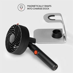 img 1 attached to GO 4C Rechargeable Handheld Personal Fan with Charging Dock by Sharper Image