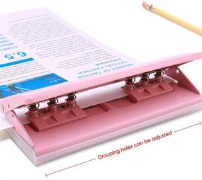 img 2 attached to 📎 Chris.W Pink Adjustable 6-Hole Punch for A5, Personal, Pocket Planner Inserts - 5.5mm Diameter, 6 Sheet Capacity