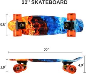 img 1 attached to 🛹 ChromeWheels 22-Inch Mini Cruiser Skateboard: Ideal Complete Deck for Kids, Boys, Girls, Beginners, and Youths