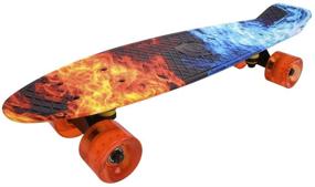 img 2 attached to 🛹 ChromeWheels 22-Inch Mini Cruiser Skateboard: Ideal Complete Deck for Kids, Boys, Girls, Beginners, and Youths