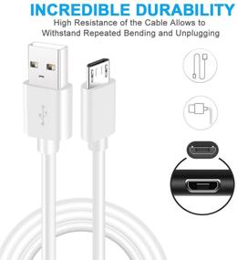 img 2 attached to 🔌 Long Lasting 16.4FT Power Extension Cable for Wyze Cam Pan, Kasa Cam, YI Dome Home, Furbo Dog & More- Micro USB Charging Charger Cord