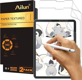 img 4 attached to 📱 Ailun Paper-Like Textured Screen Protector for New iPad Air 4th Gen [10.9 inch, 2020 Release], iPad Pro 11 Inch [2021, 2020, 2018 Release] - 2 Pack - Draw and Sketch on Papertouch - Anti-Glare