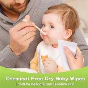 img 2 attached to 🌿 Ourmed Life Pure Cotton Tissue: Ultra Soft Dry Wipes for Baby, Made of 100% Cotton – Ideal for Sensitive Skin Face Cleaning, Nursing, Runny Noses, and Makeup Removing (6 Pack-600 Count)