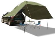 🏕️ redcamp waterproof car awning sun shelter – portable canopy for camping, outdoor activities, suv, beach in beige/army green logo