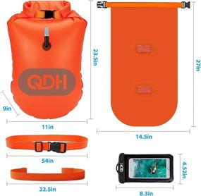 img 1 attached to 🏊 QDH Floating Dry Bags: Waterproof Swim Buoys for Open Water Swimming & Safer Swim Training with Phone Case - Keep Your Gear Dry for Kayaking, Rafting, Boating, Hiking, Beach, and More!