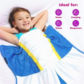 img 2 attached to 👸 Blue Silver Lilly Princess Dress Blanket - Girls Dress Up Costume Fleece Sleeping Bag Blanket